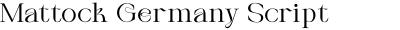 Mattock Germany Script Serif