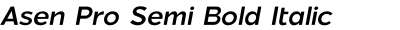 Asen Pro Semi Bold Italic