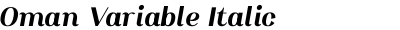 Oman Variable Italic