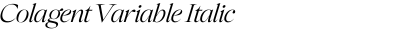 Colagent Variable Italic