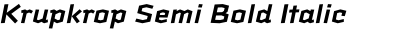 Krupkrop Semi Bold Italic