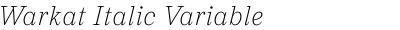 Warkat Italic Variable