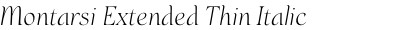 Montarsi Extended Thin Italic
