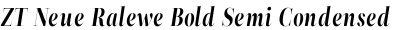 ZT Neue Ralewe Bold Semi Condensed Italic