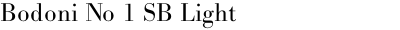 Bodoni No 1 SB Light