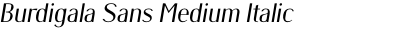 Burdigala Sans Medium Italic