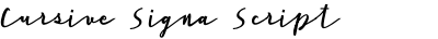 Cursive Signa Script Extra Bold Oblique