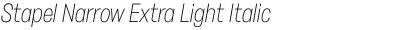 Stapel Narrow Extra Light Italic
