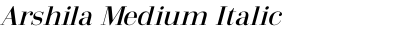 Arshila Medium Italic