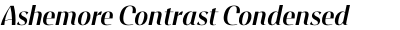 Ashemore Contrast Condensed Semi Bold Italic