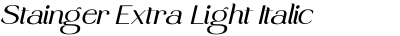 Stainger Extra Light Italic