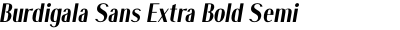 Burdigala Sans Extra Bold Semi Condensed Italic