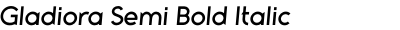 Gladiora Semi Bold Italic