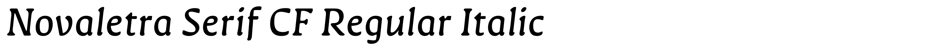 Novaletra Serif CF Regular Italic