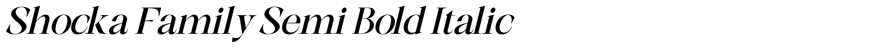 Shocka Family Semi Bold Italic