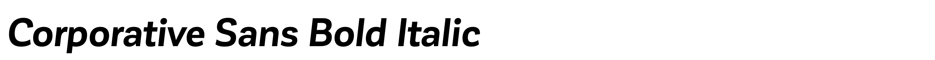 Corporative Sans Bold Italic