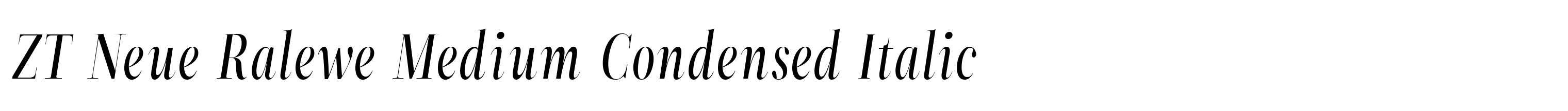 ZT Neue Ralewe Medium Condensed Italic