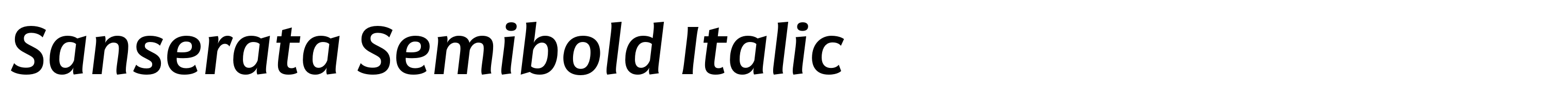 Sanserata Semibold Italic