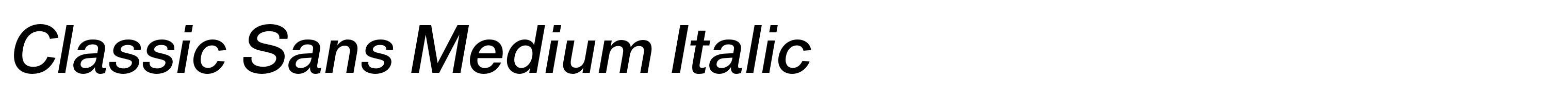 Classic Sans Medium Italic