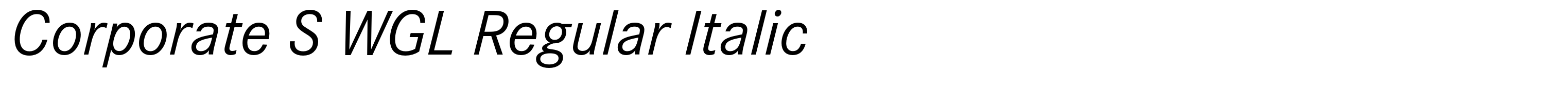 Corporate S WGL Regular Italic