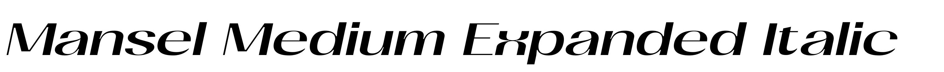 Mansel Medium Expanded Italic