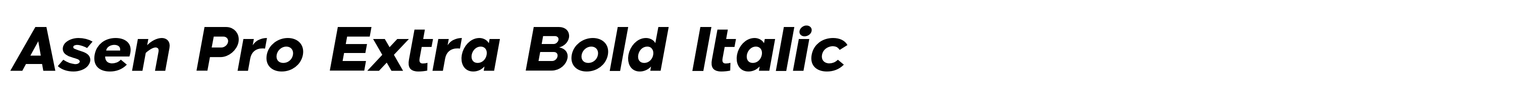 Asen Pro Extra Bold Italic