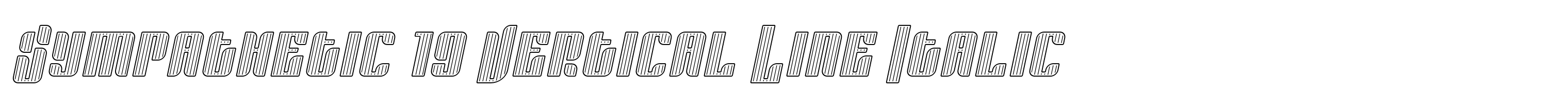 Sympathetic 19 Vertical Line Italic