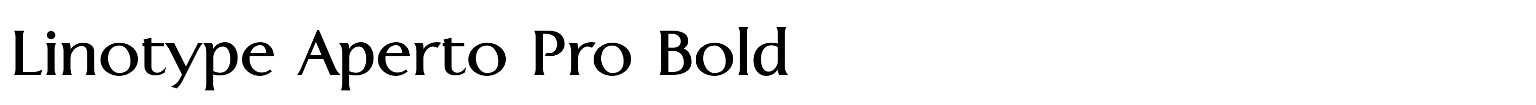 Linotype Aperto Pro Bold