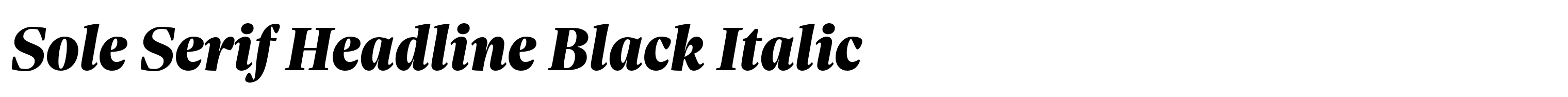 Sole Serif Headline Black Italic
