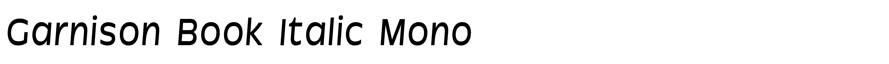 Garnison Book Italic Mono