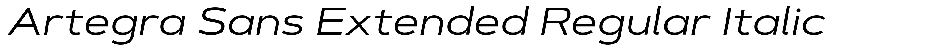 Artegra Sans Extended Regular Italic