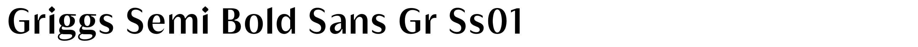 Griggs Semi Bold Sans Gr Ss01