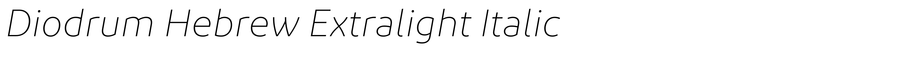 Diodrum Hebrew Extralight Italic