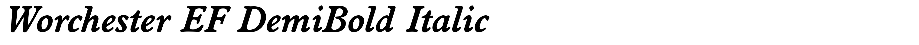 Worchester EF DemiBold Italic