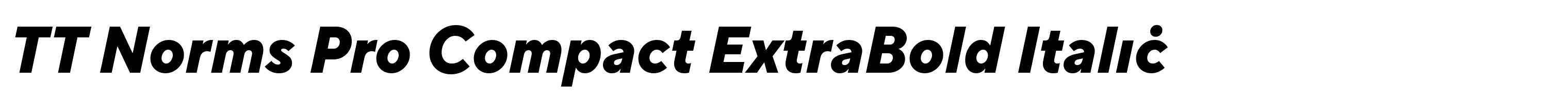 TT Norms Pro Compact ExtraBold Italic