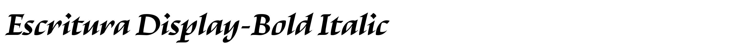 Escritura Display-Bold Italic
