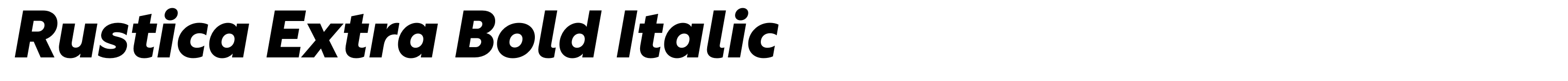 Rustica Extra Bold Italic