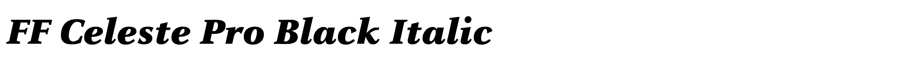 FF Celeste Pro Black Italic