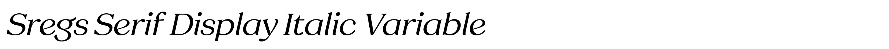 Sregs Serif Display Italic Variable