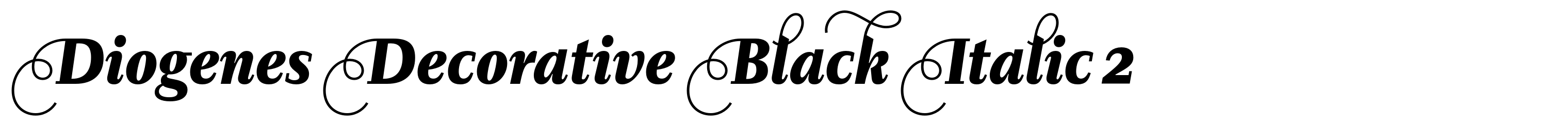 Diogenes Decorative Black Italic 2