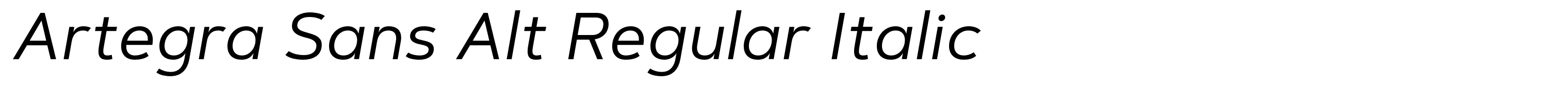 Artegra Sans Alt Regular Italic