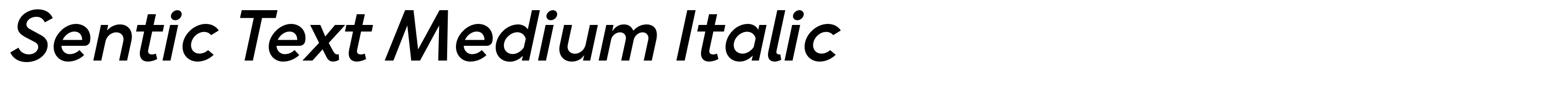 Sentic Text Medium Italic