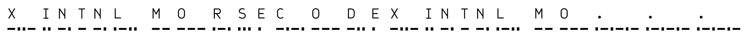 XIntnl Morse Code XIntnl Morse De Code