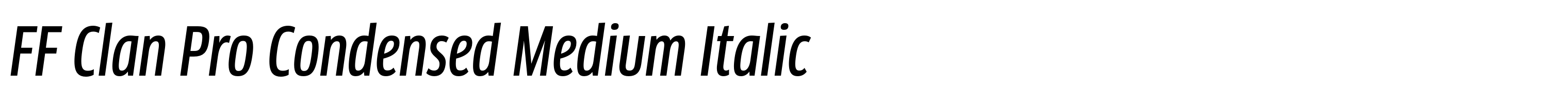 FF Clan Pro Condensed Medium Italic