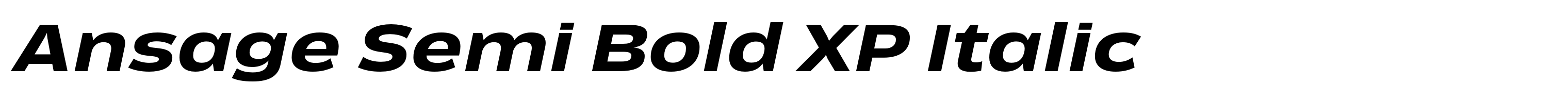 Ansage Semi Bold XP Italic