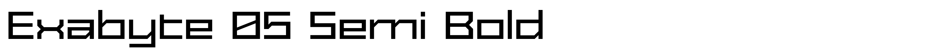 Exabyte 05 Semi Bold