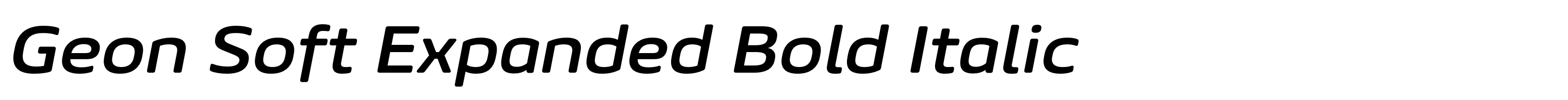 Geon Soft Expanded Bold Italic
