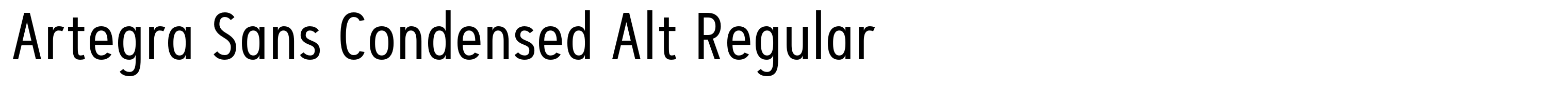 Artegra Sans Condensed Alt Regular