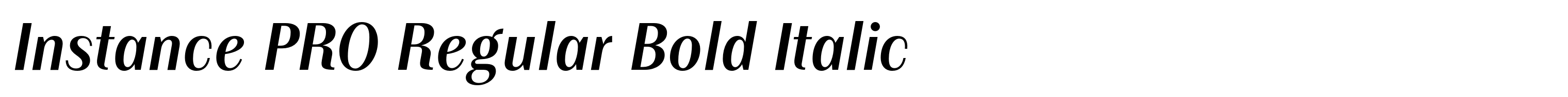 Instance PRO Regular Bold Italic