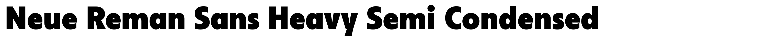 Neue Reman Sans Heavy Semi Condensed